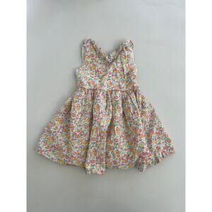 Tommy Bahama Girls Floral Ruffled Bow Accent Lined Dress Dress Kids Size 5